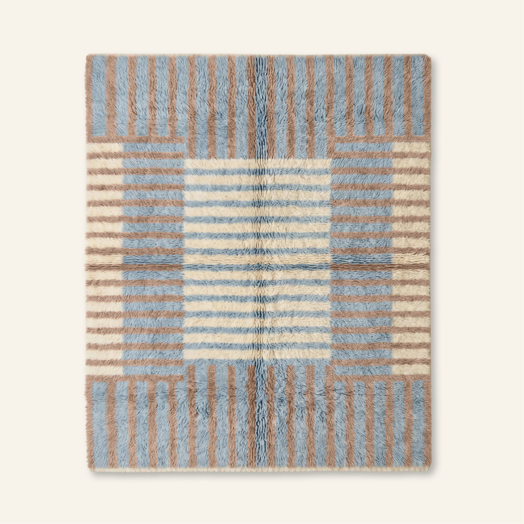 Soft Grid - Luxury Shag Moroccan Rug