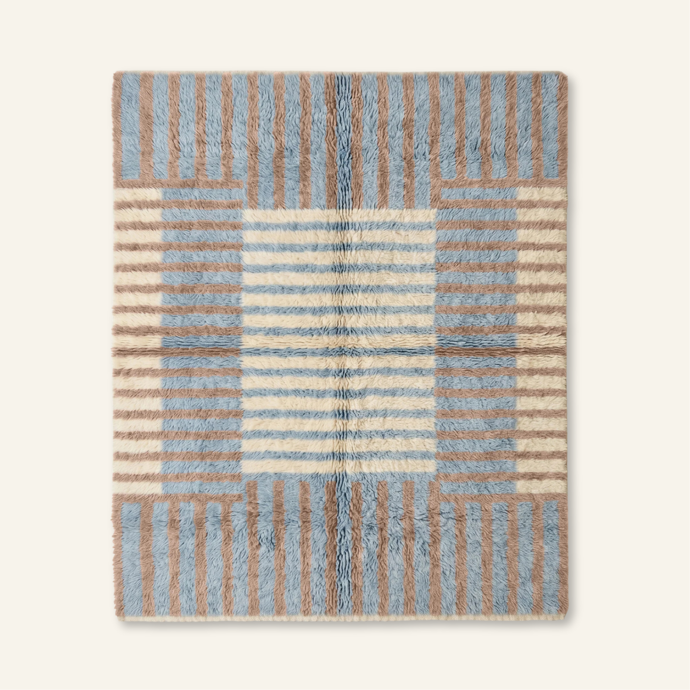 Soft Grid - Luxury Shag Moroccan Rug