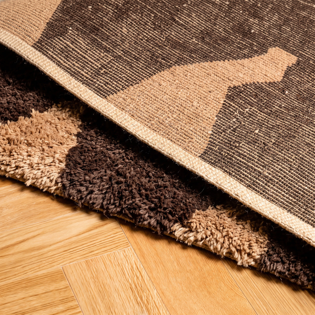 Soldier Espresso Cacao - Luxury Shag Moroccan Rug