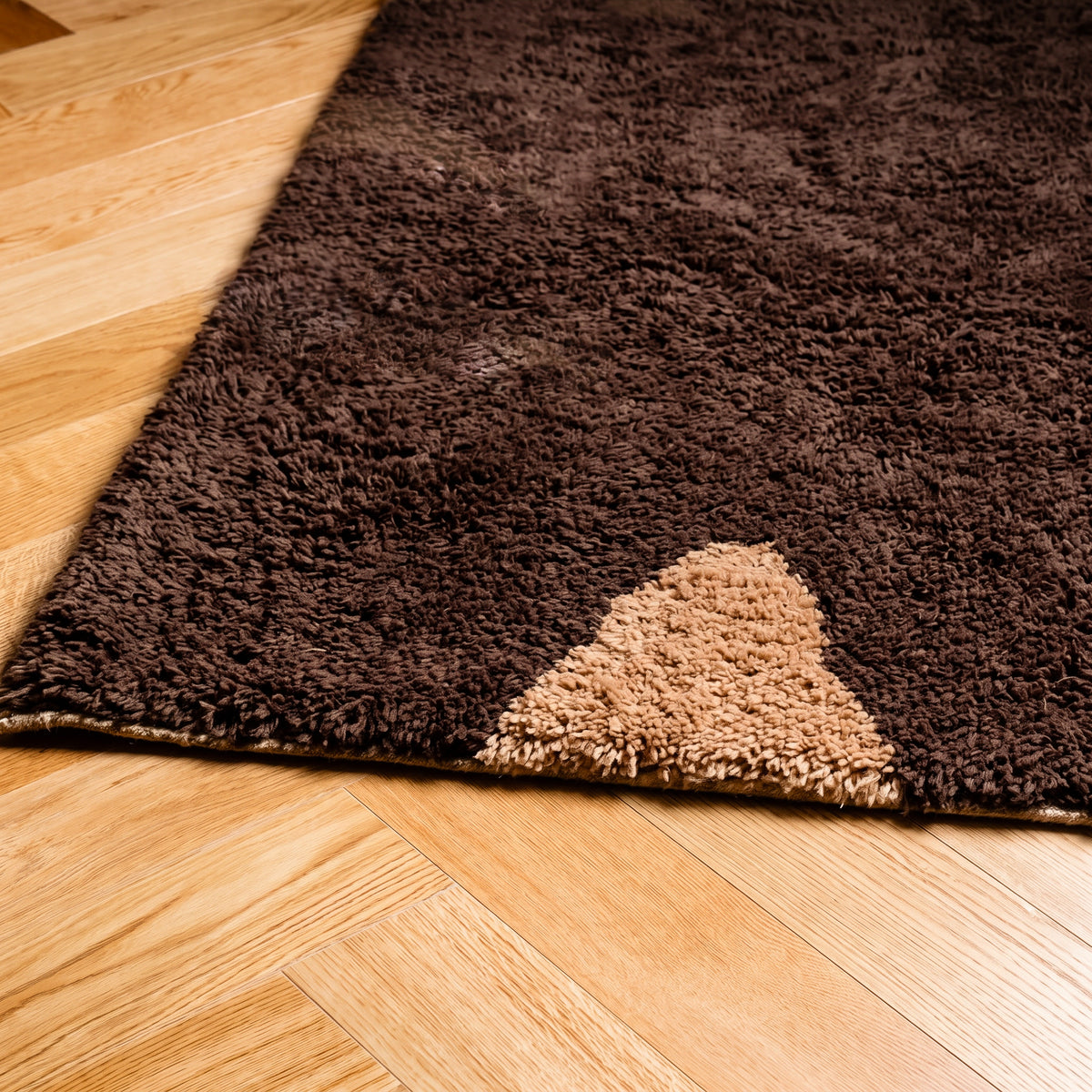 Soldier Espresso Cacao - Luxury Shag Moroccan Rug