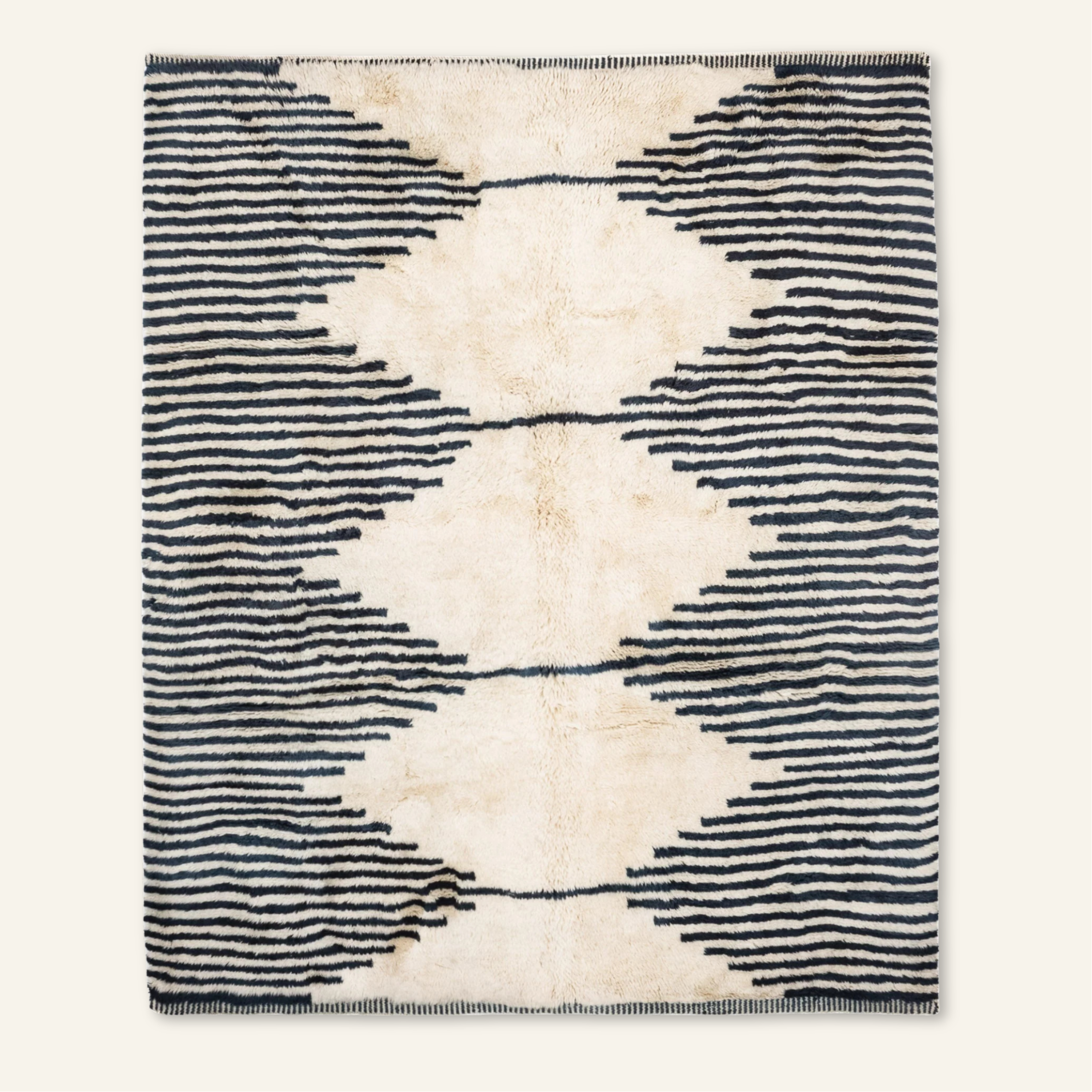 Symmetrical Connexion - Luxury Shag Moroccan Rug