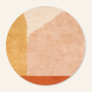 Tangerine Dream Round - Luxury Shag Moroccan Rug