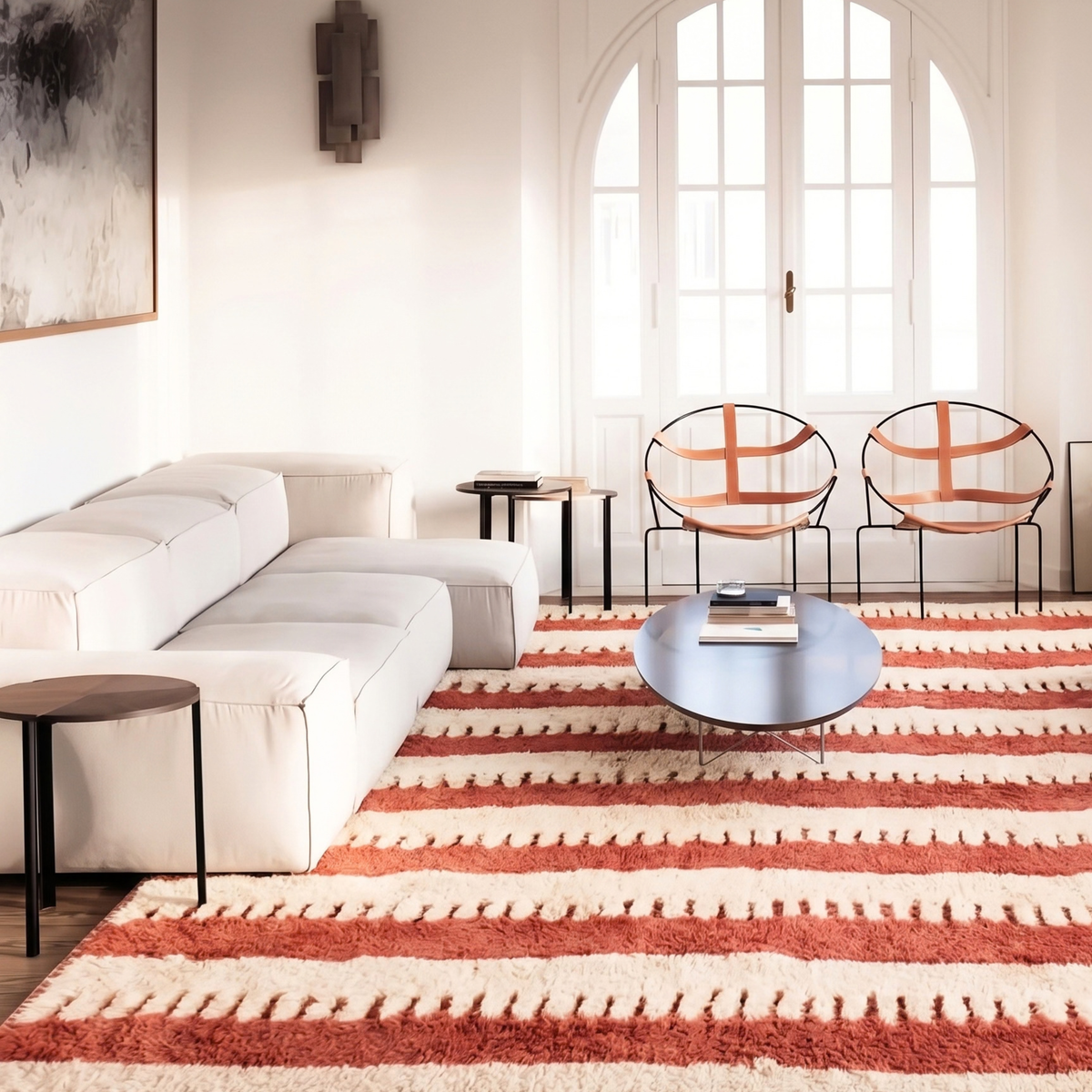Warm Current - Luxury Shag Moroccan Rug