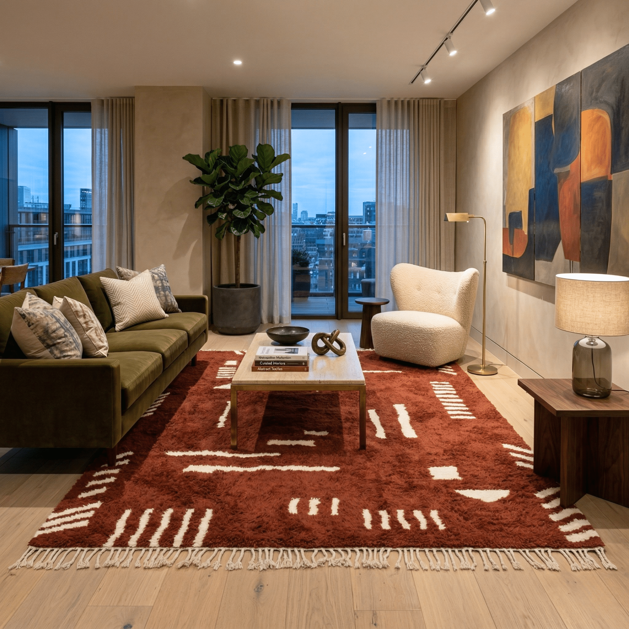 Aanbar - Shag Moroccan rug - Benisouk