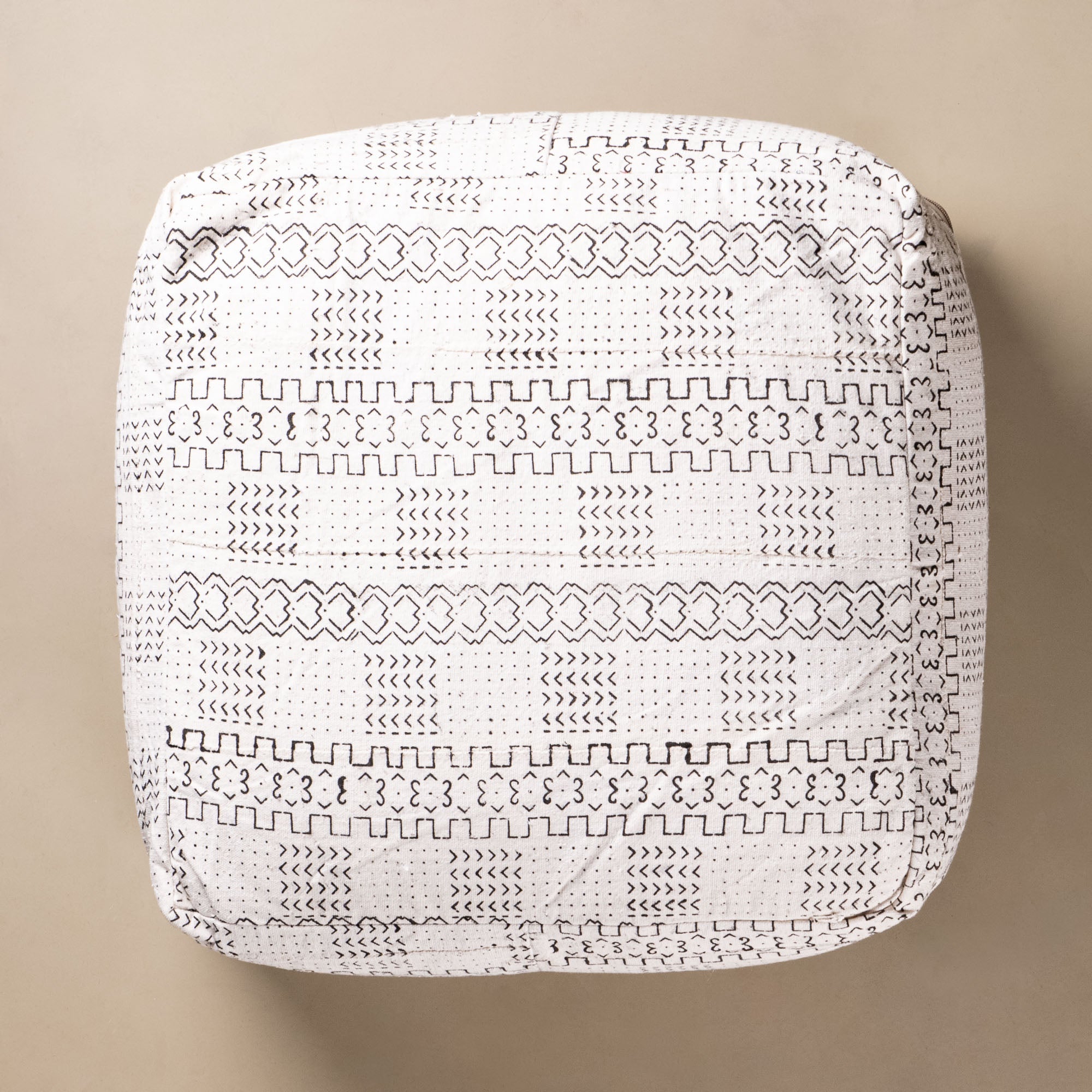 African tribal mudcloth Floor Pillow Cover - Benisouk