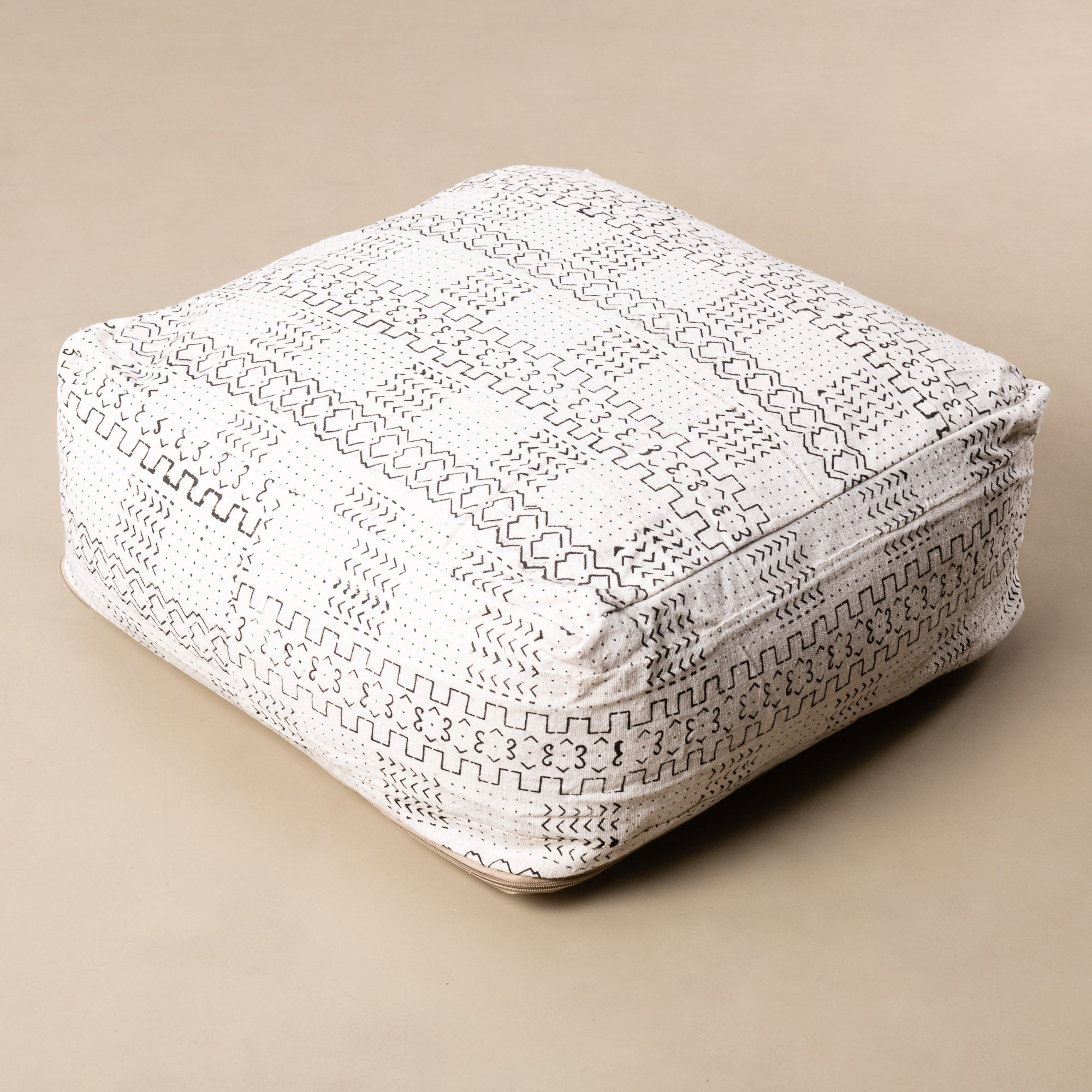 African tribal mudcloth Floor Pillow Cover - Benisouk