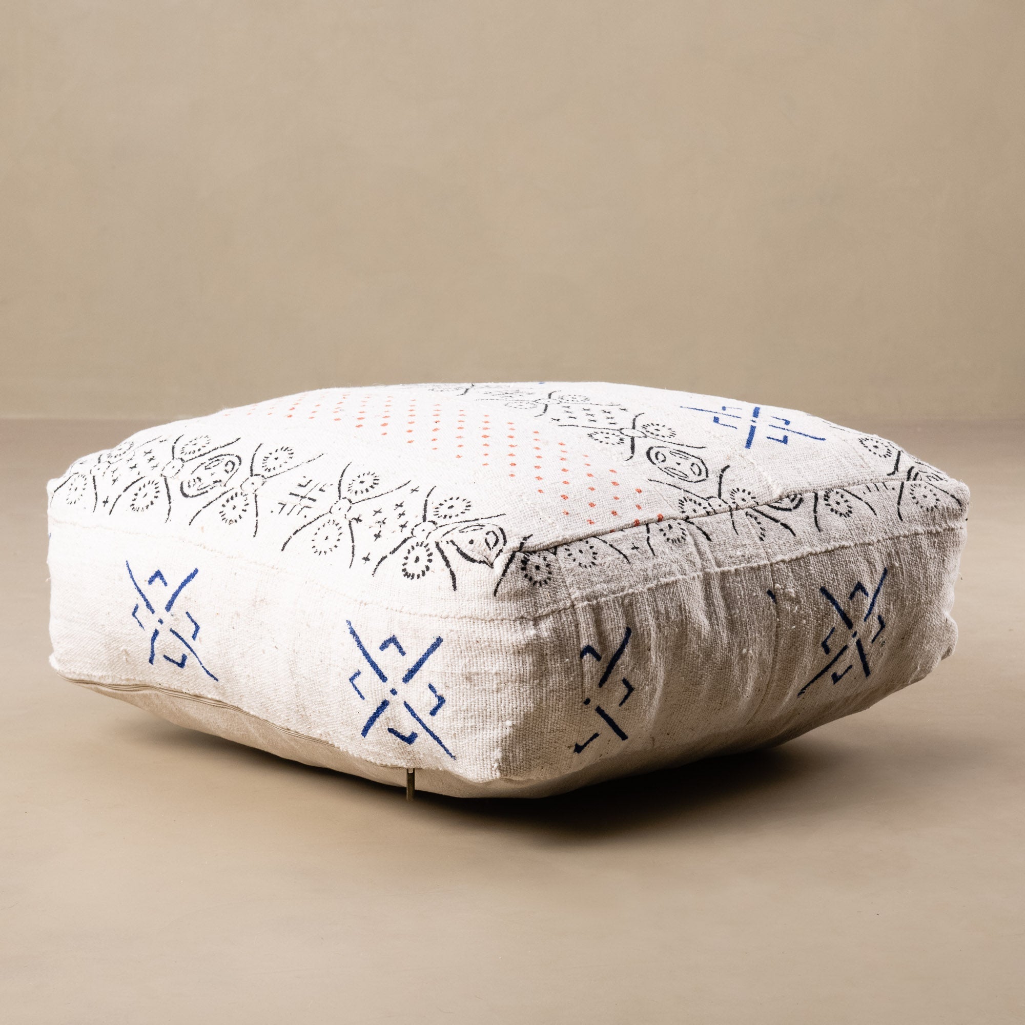 African tribal mudcloth Floor Pillow Cover - Benisouk