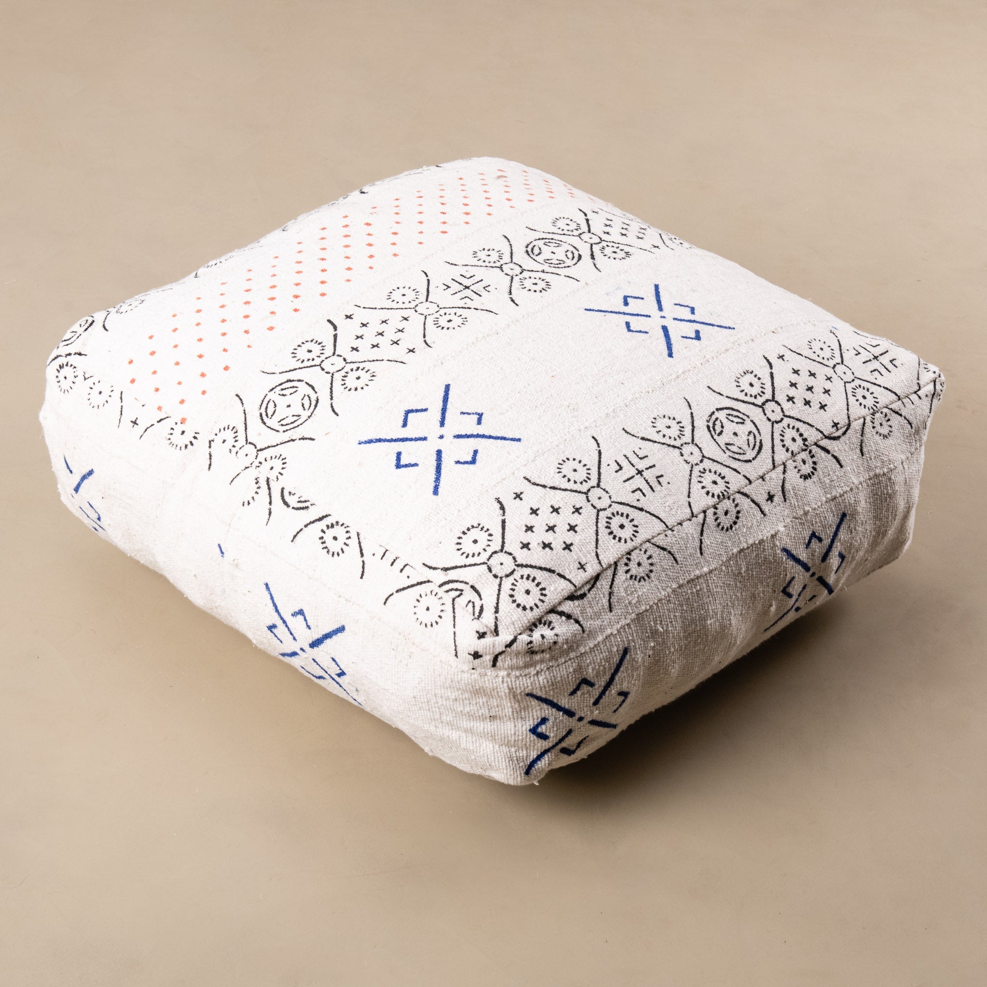 African tribal mudcloth Floor Pillow Cover - Benisouk