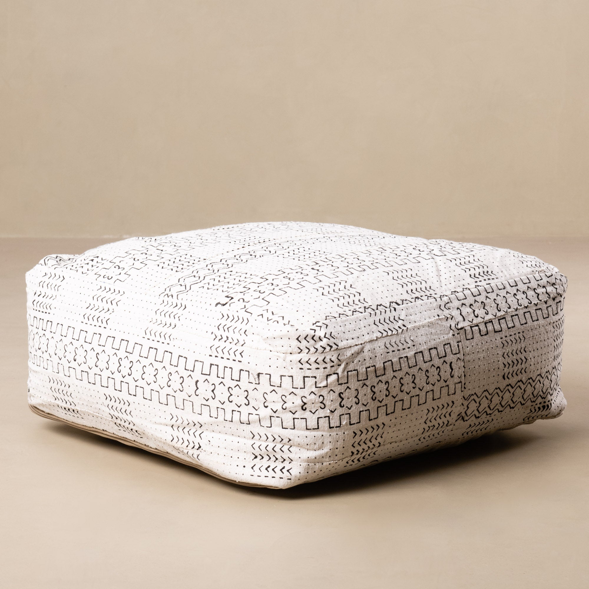 African tribal mudcloth Floor Pillow Cover - Benisouk