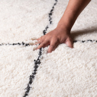 Almas Round - Shag Moroccan rug - Benisouk