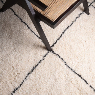 Almas Round - Shag Moroccan rug - Benisouk