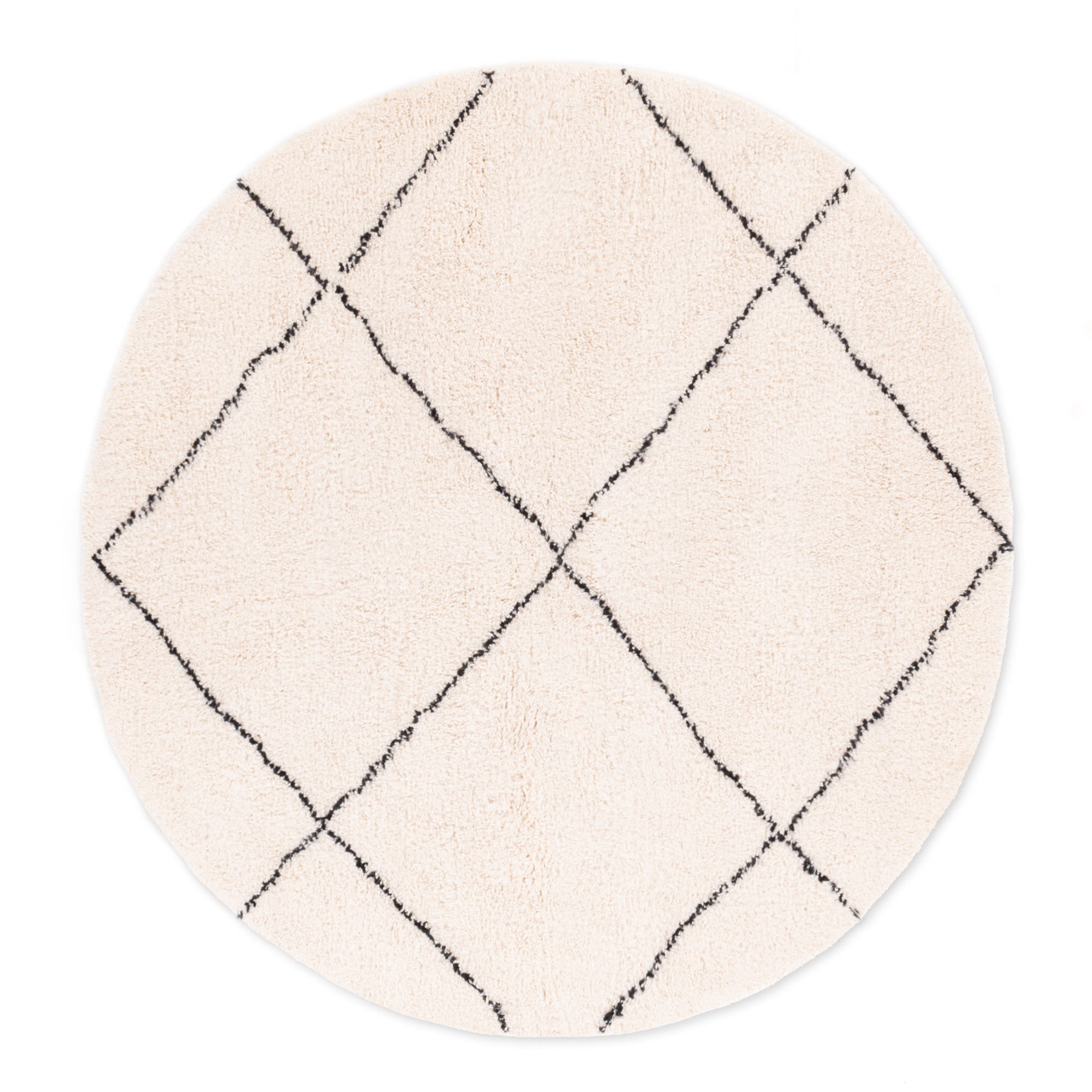 Almas Round - Shag Moroccan rug - Benisouk