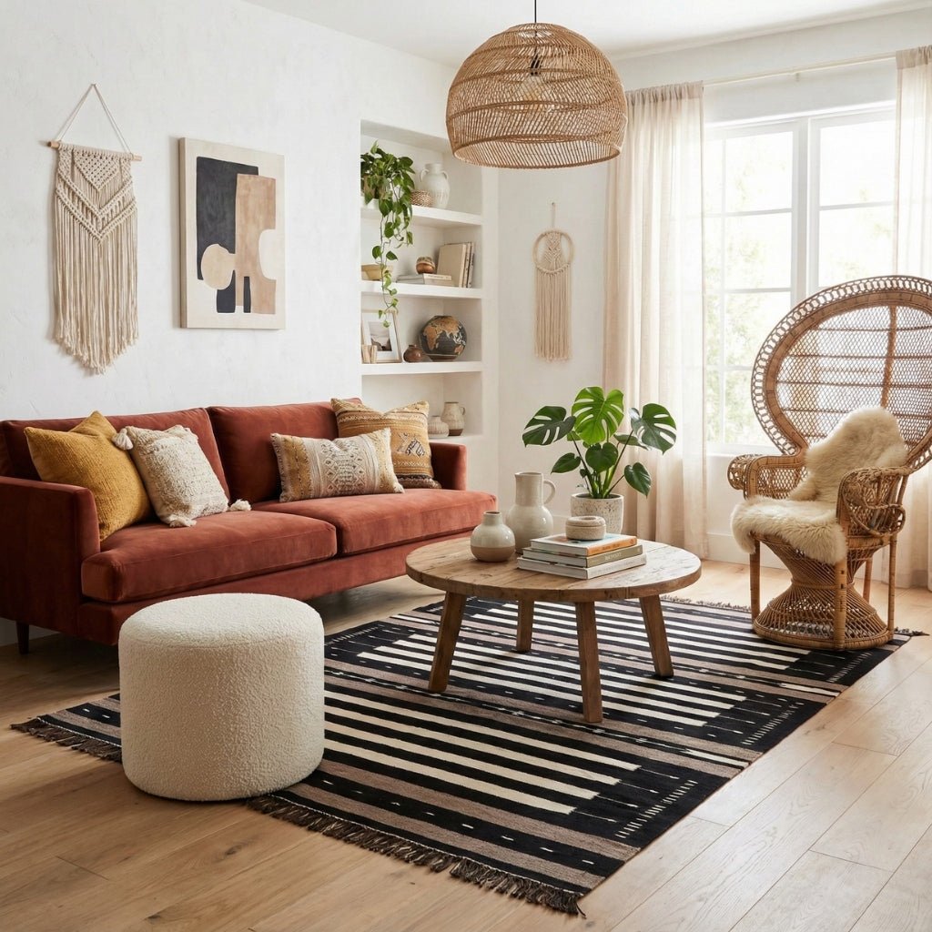 Alyass - Flatweave Moroccan rug - Benisouk