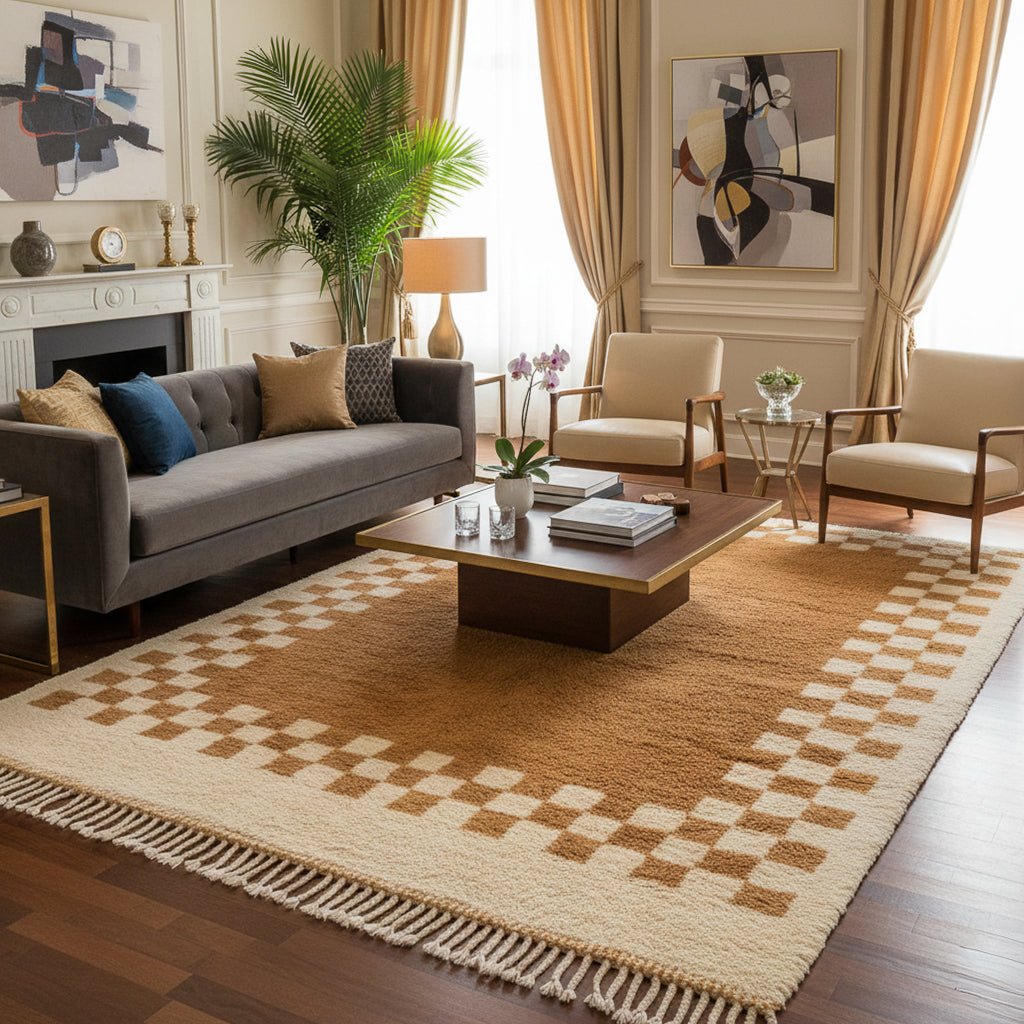 Amberline - Luxury Shag Moroccan Rug - Benisouk