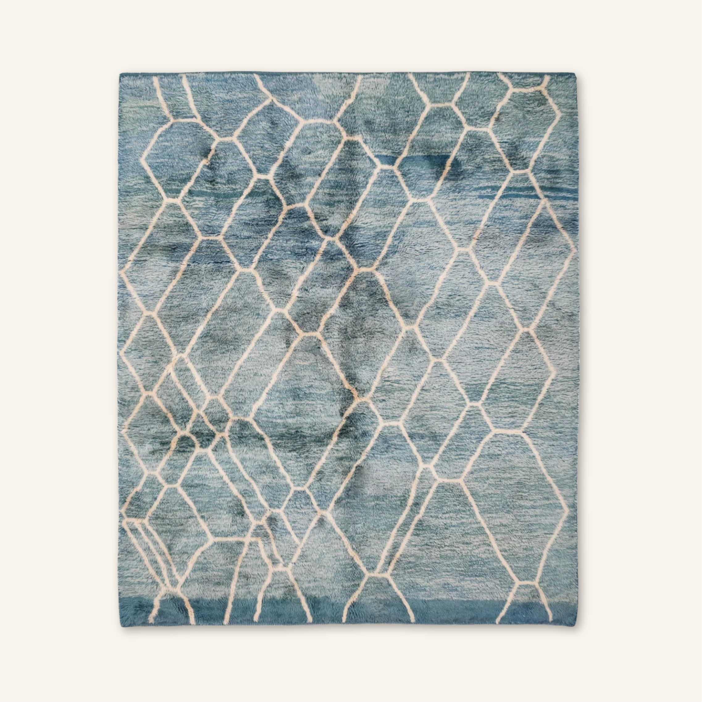 Aquamarine Dreams - Luxury Shag Moroccan Rug