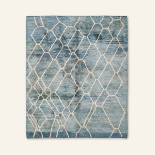 Aquamarine Dreams - Luxury Shag Moroccan Rug
