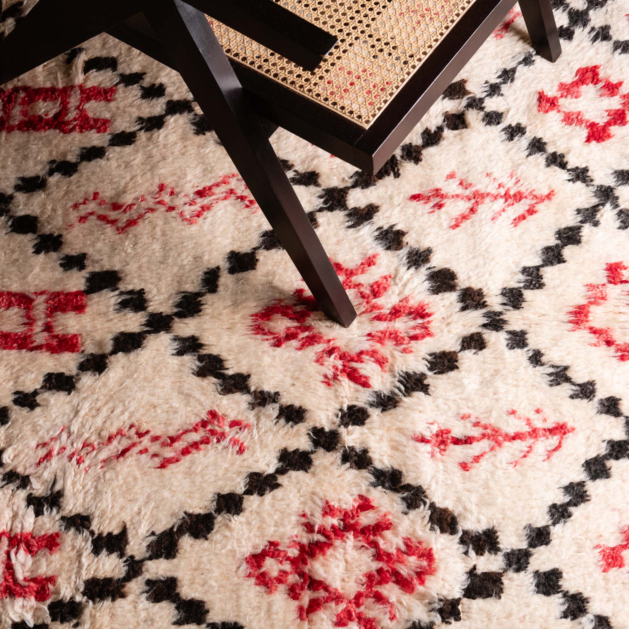 Asmaa - vintage beni ourain rug - Benisouk