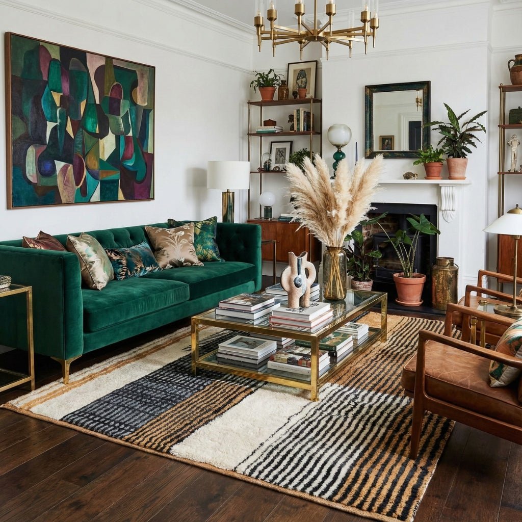 Astral Tango - Luxury Shag Moroccan Rug - Benisouk