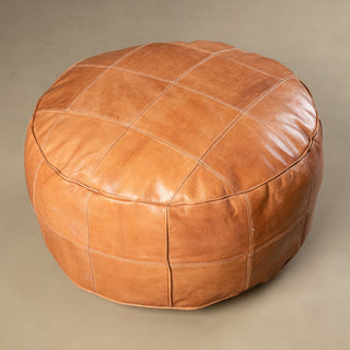 Authentic Moroccan Leather Pouf - Benisouk