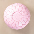 Authentic Moroccan Leather Pouf - Pink