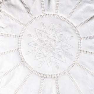 Authentic Moroccan Leather Pouf - White - Benisouk