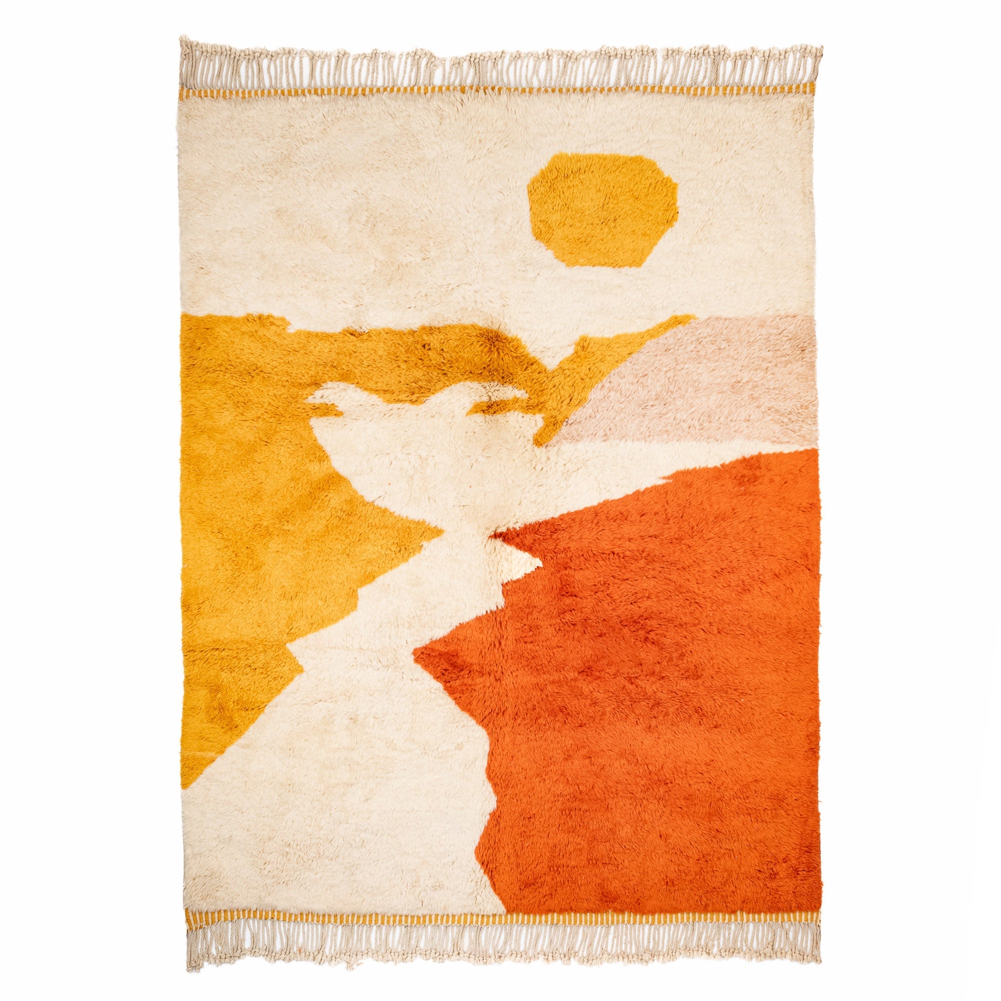 Autumn sunset - Luxury Shag Moroccan Rug - Benisouk