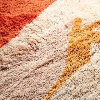 Autumn sunset - Luxury Shag Moroccan Rug - Benisouk