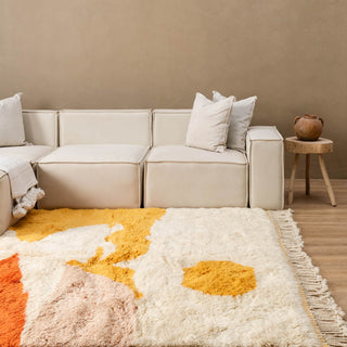 Autumn sunset - Luxury Shag Moroccan Rug - Benisouk