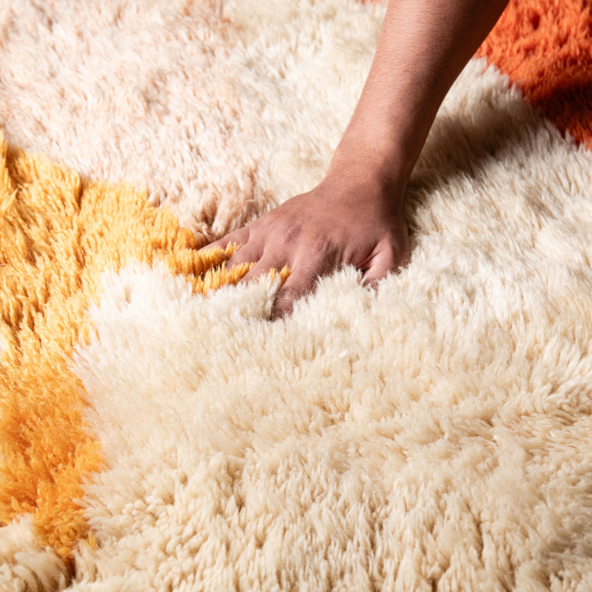 Autumn sunset - Luxury Shag Moroccan Rug - Benisouk