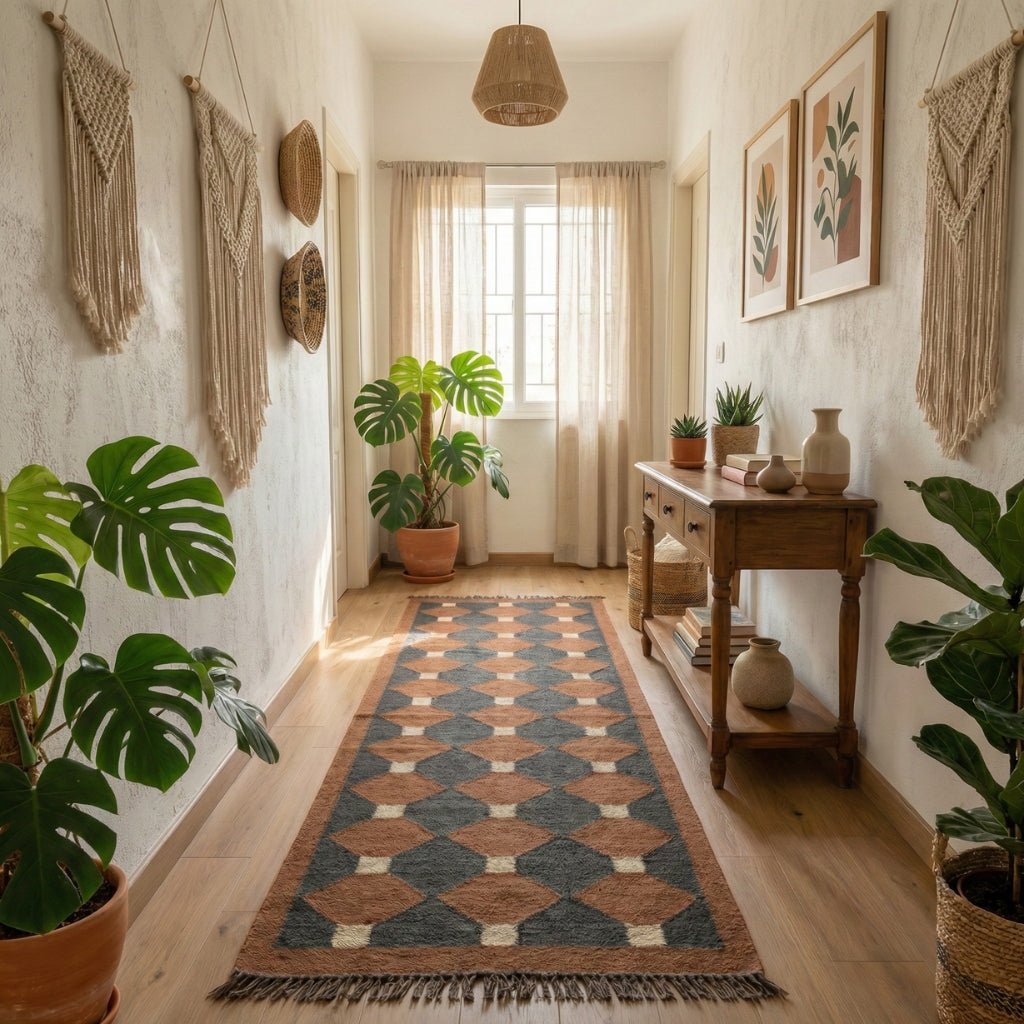 Azour - Flatweave Moroccan runner rug - Benisouk