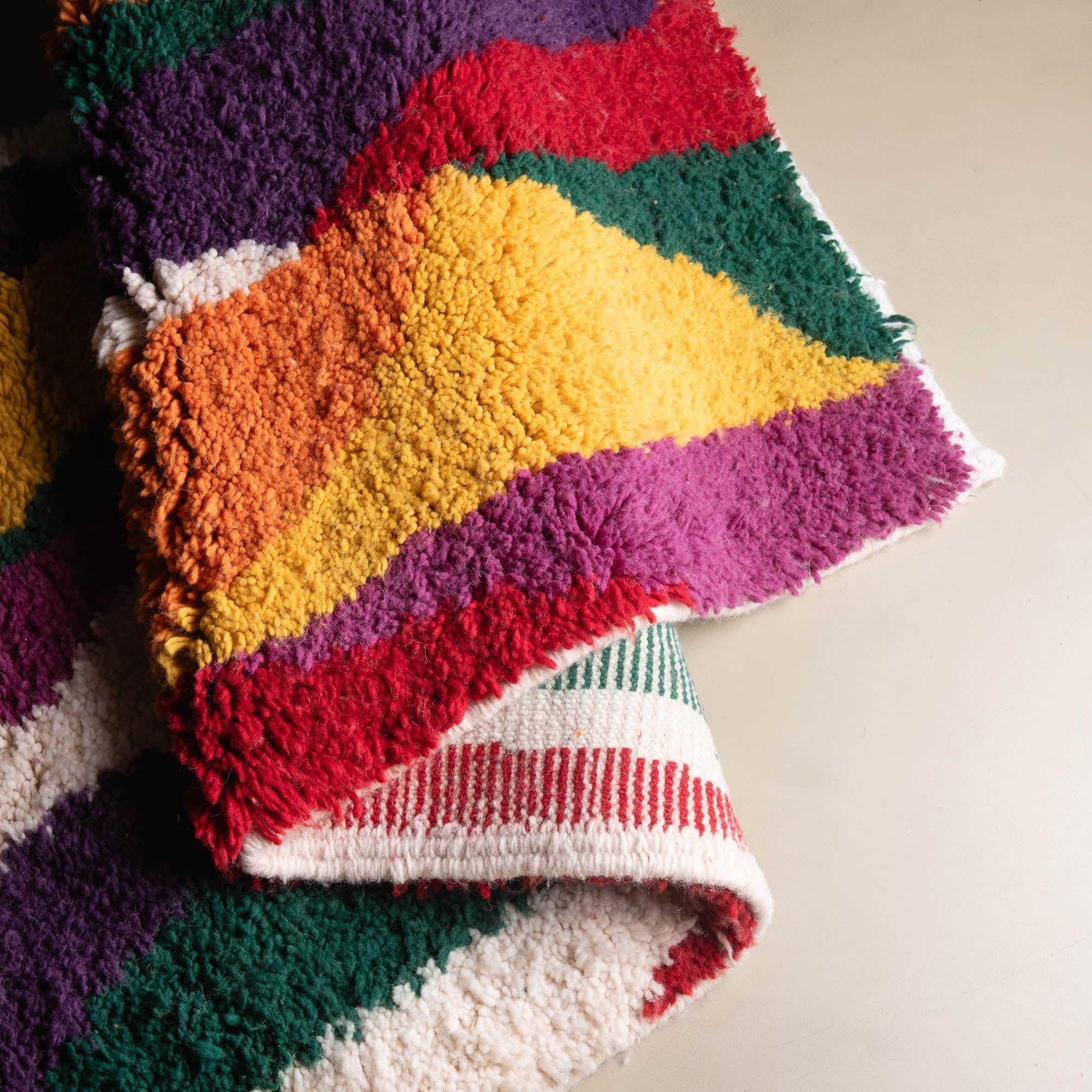 Bachira - Shag Moroccan runner rug - Benisouk