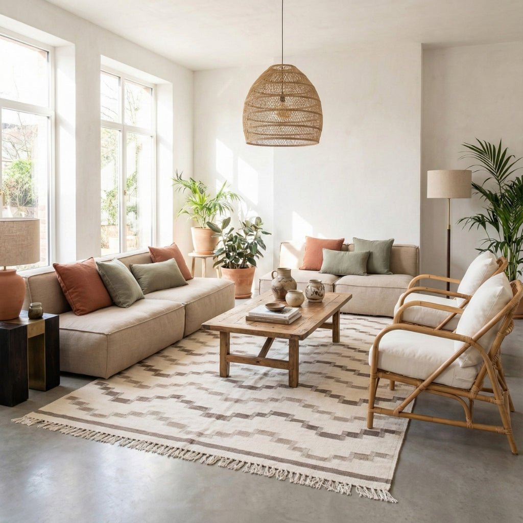 Basi - Flatweave Moroccan rug - Benisouk