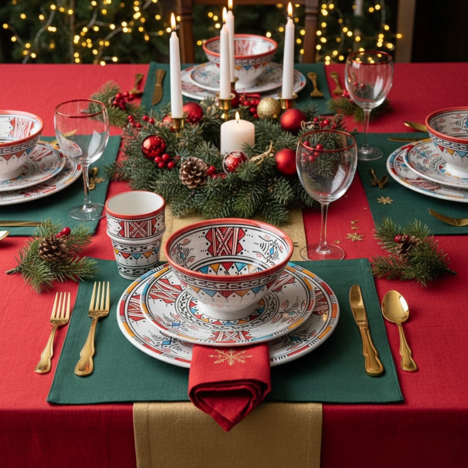 Berber Essence - Handcrafted Moroccan Dinnerware Set - Benisouk