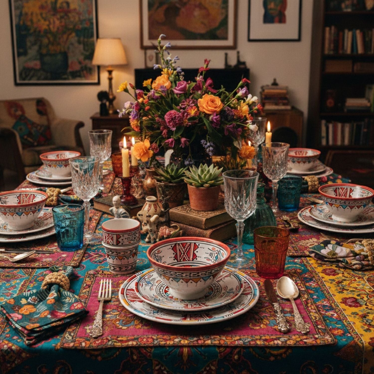 Berber Essence - Handcrafted Moroccan Dinnerware Set - Benisouk