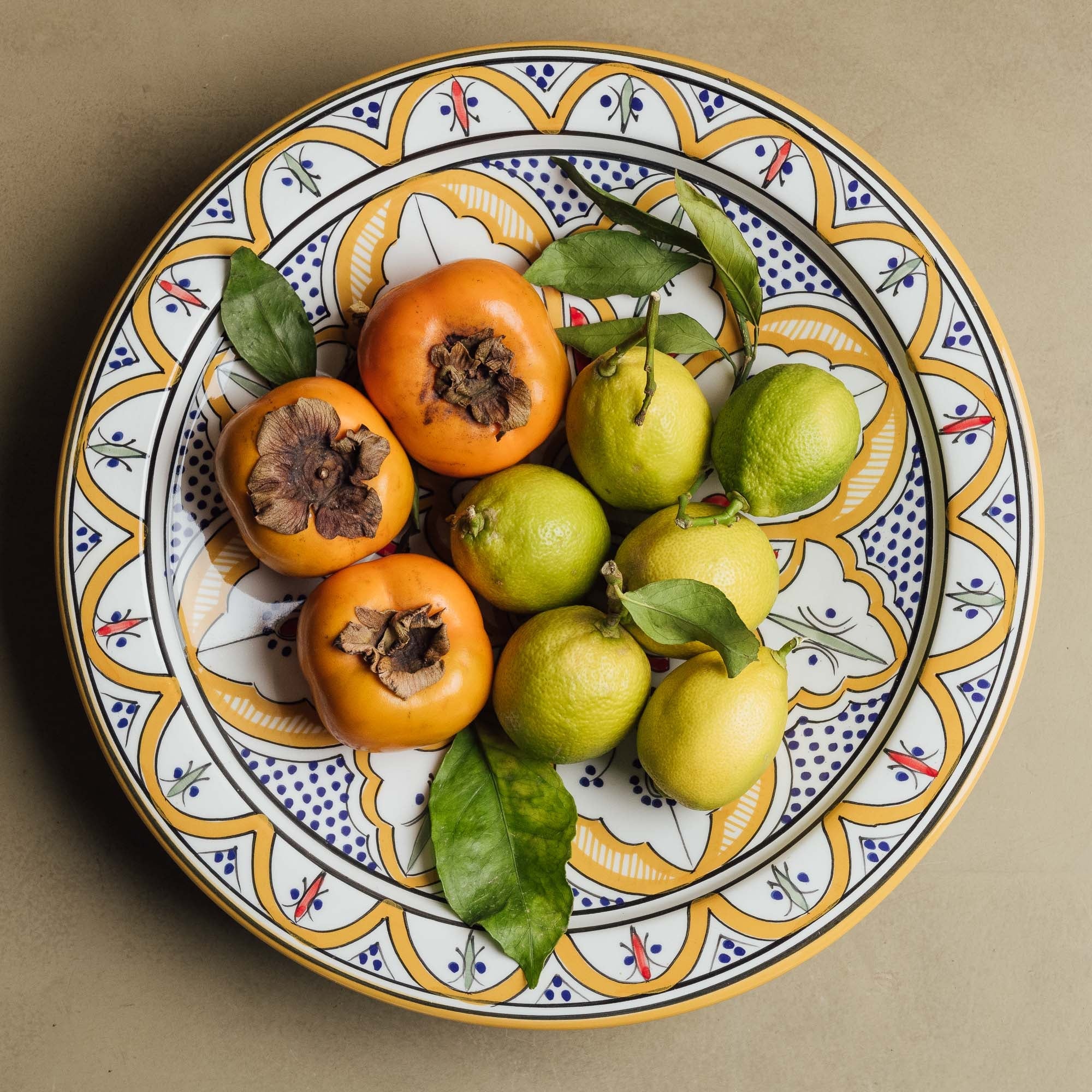 Berber Essence Mustard Salad Plate - Moroccan Dinnerware - Benisouk