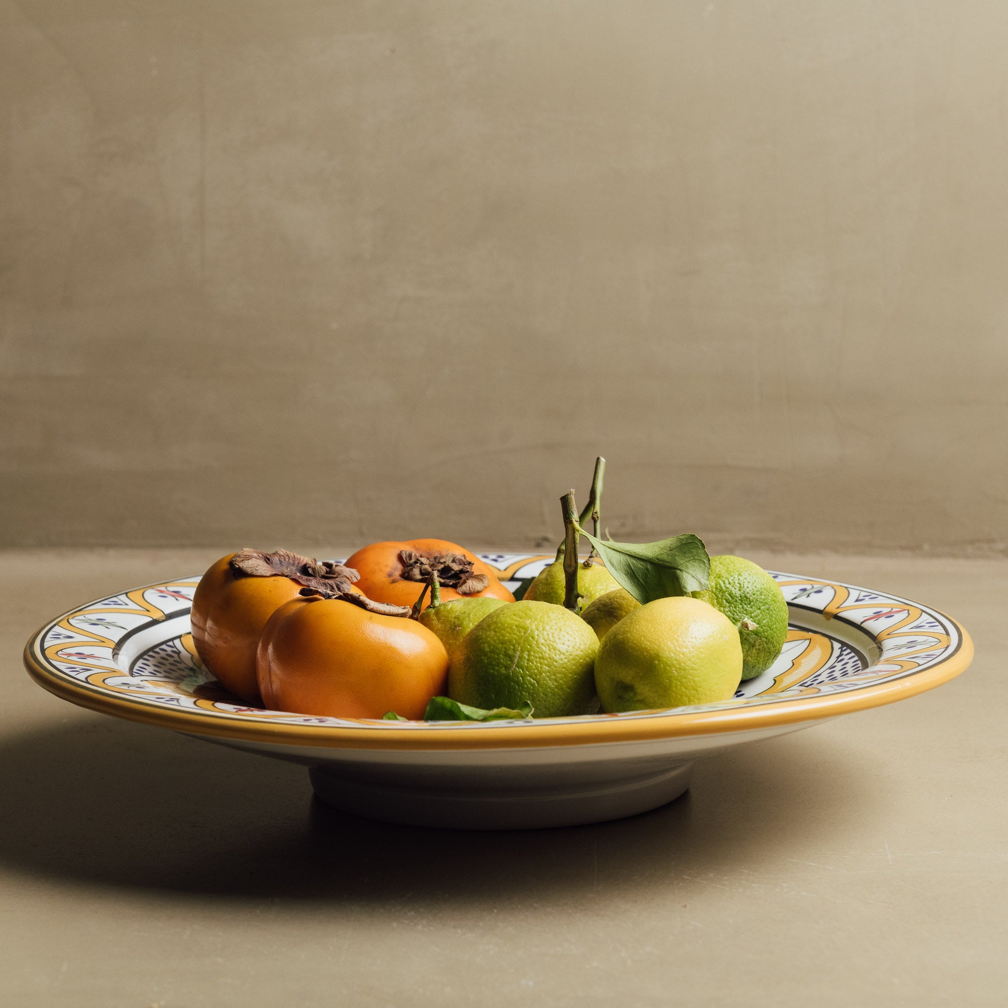 Berber Essence Mustard Salad Plate - Moroccan Dinnerware - Benisouk