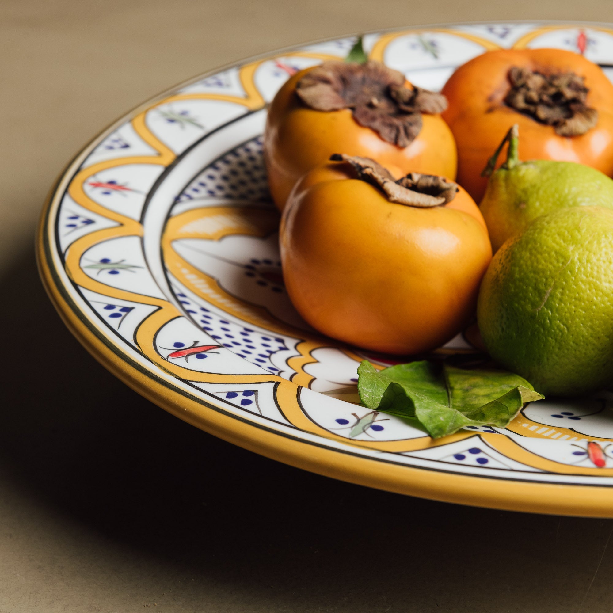 Berber Essence Mustard Salad Plate - Moroccan Dinnerware - Benisouk