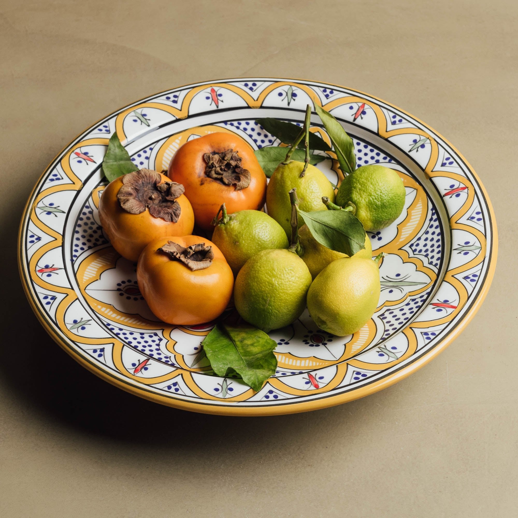 Berber Essence Mustard Salad Plate - Moroccan Dinnerware - Benisouk