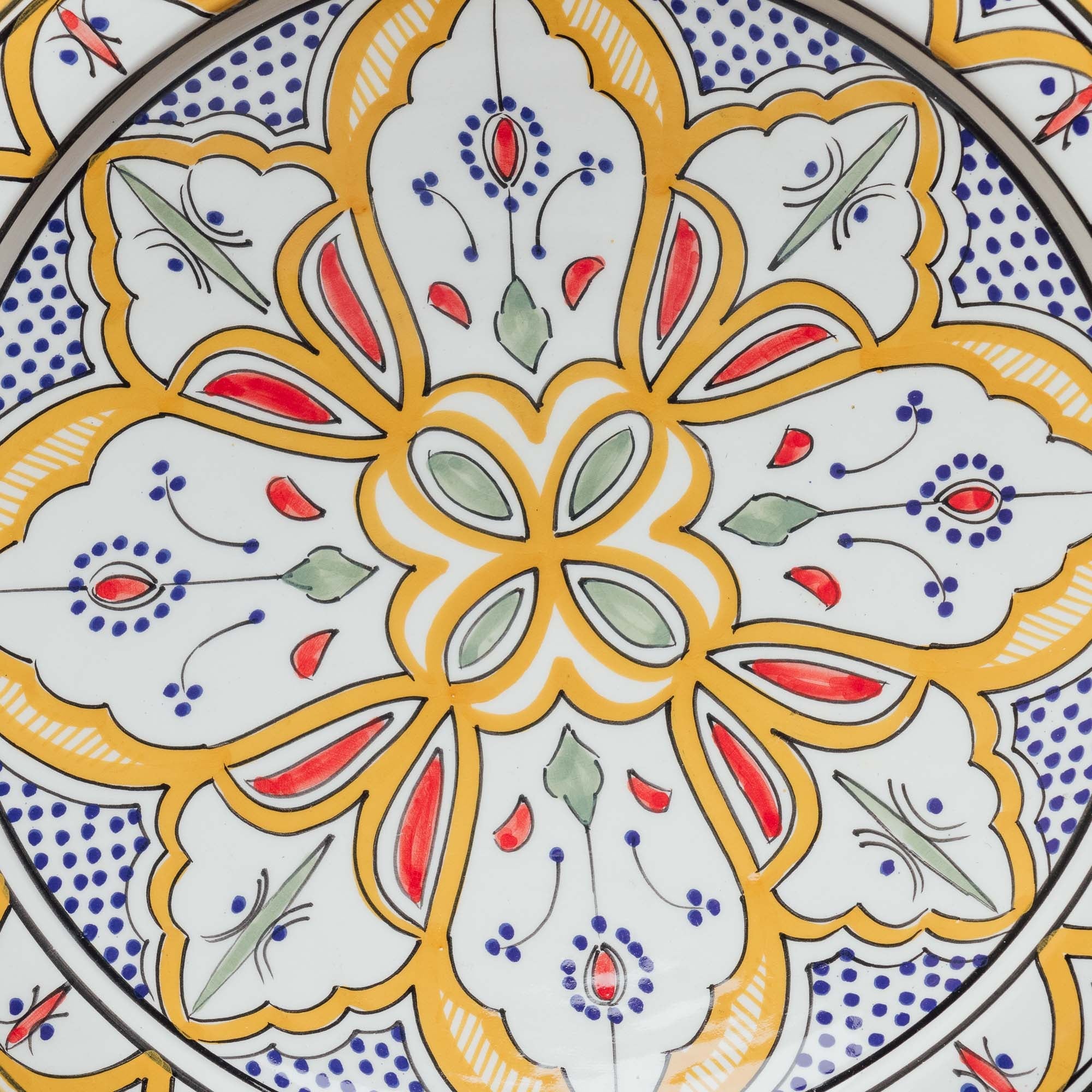 Berber Essence Mustard Salad Plate - Moroccan Dinnerware - Benisouk
