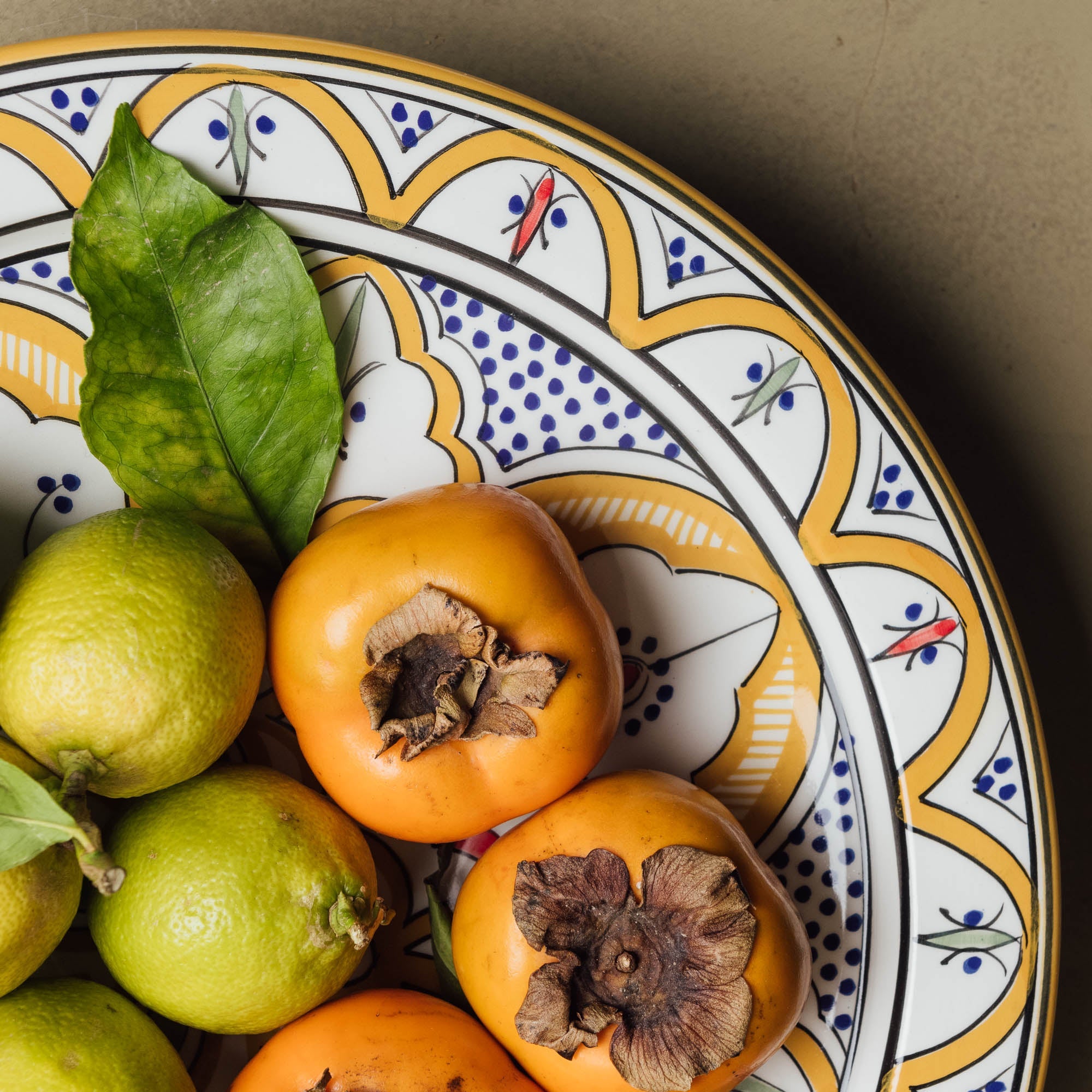 Berber Essence Mustard Salad Plate - Moroccan Dinnerware - Benisouk