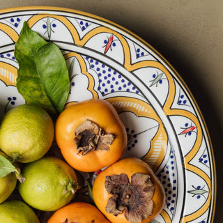 Berber Essence Mustard Salad Plate - Moroccan Dinnerware - Benisouk