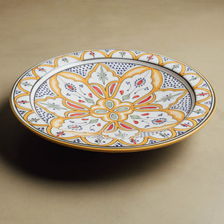 Berber Essence Mustard Salad Plate - Moroccan Dinnerware - Benisouk