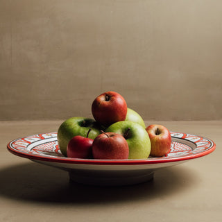 Berber Essence Red Salad Plate - Moroccan Dinnerware - Benisouk
