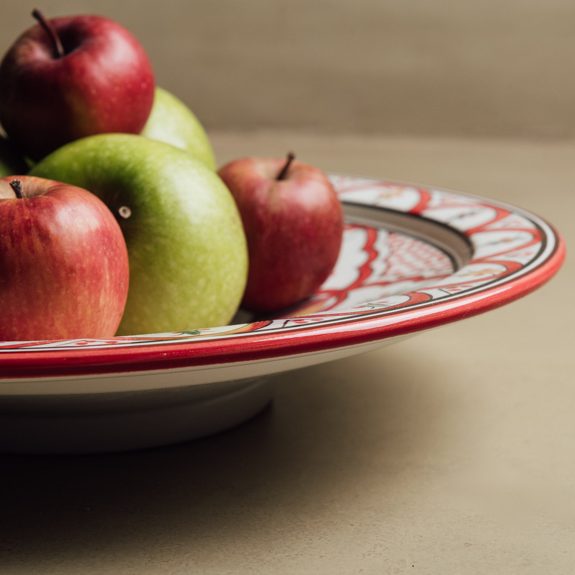 Berber Essence Red Salad Plate - Moroccan Dinnerware - Benisouk