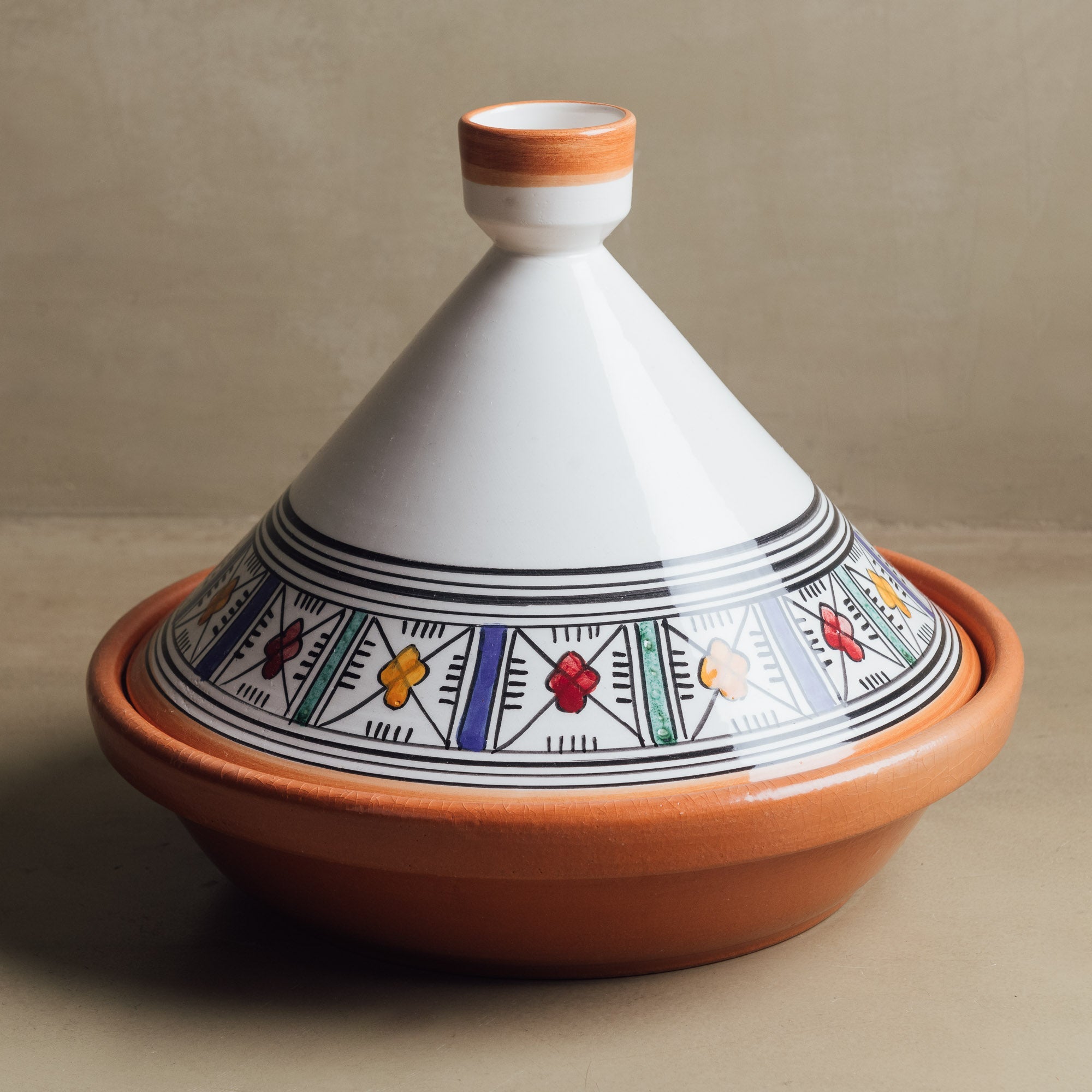 Berber Essence Tagine Green Blue - Moroccan Table Art - Benisouk