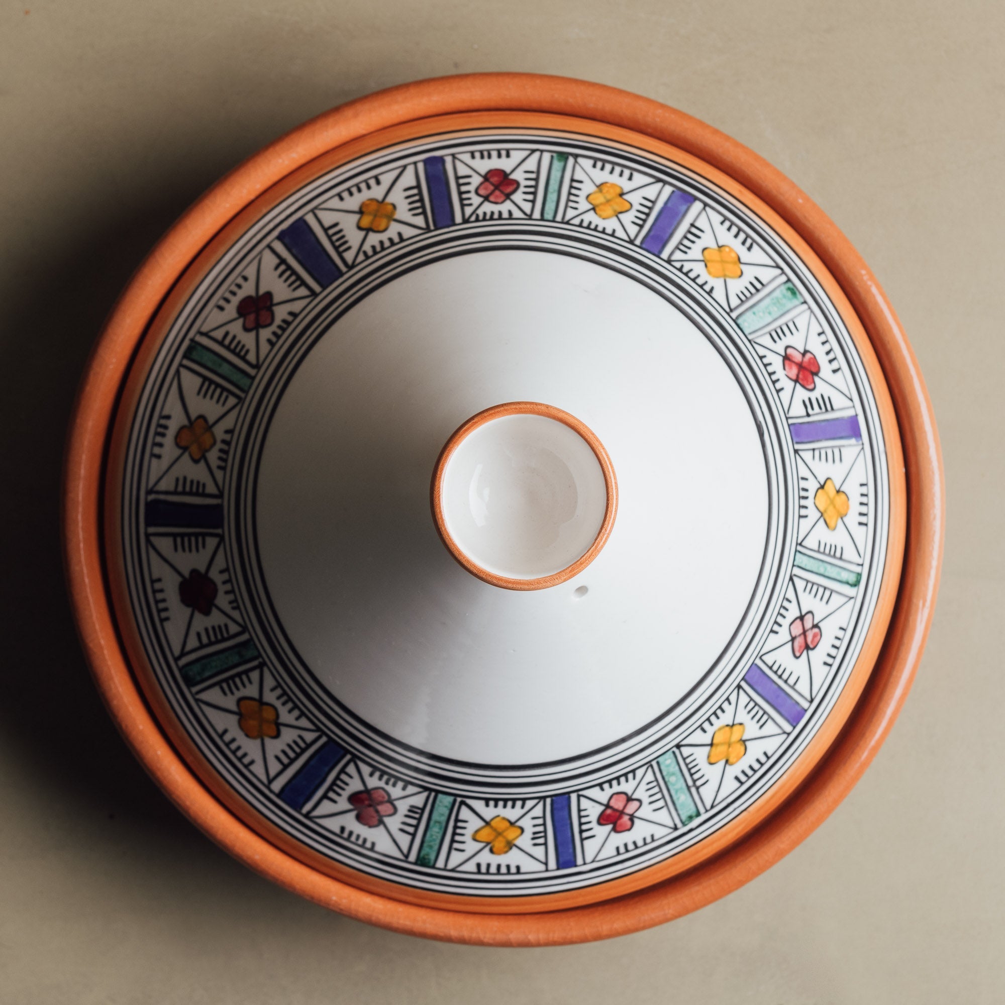 Berber Essence Tagine Green Blue - Moroccan Table Art - Benisouk