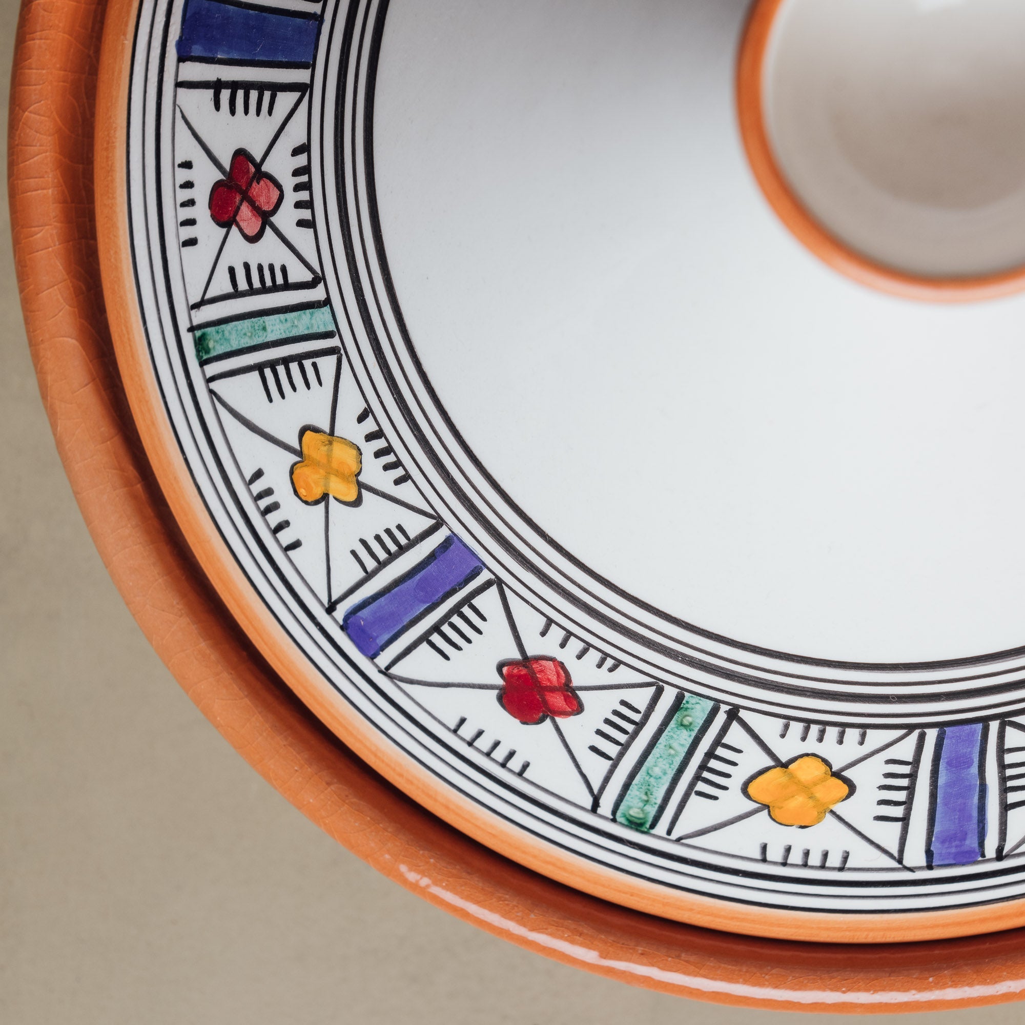 Berber Essence Tagine Green Blue - Moroccan Table Art - Benisouk