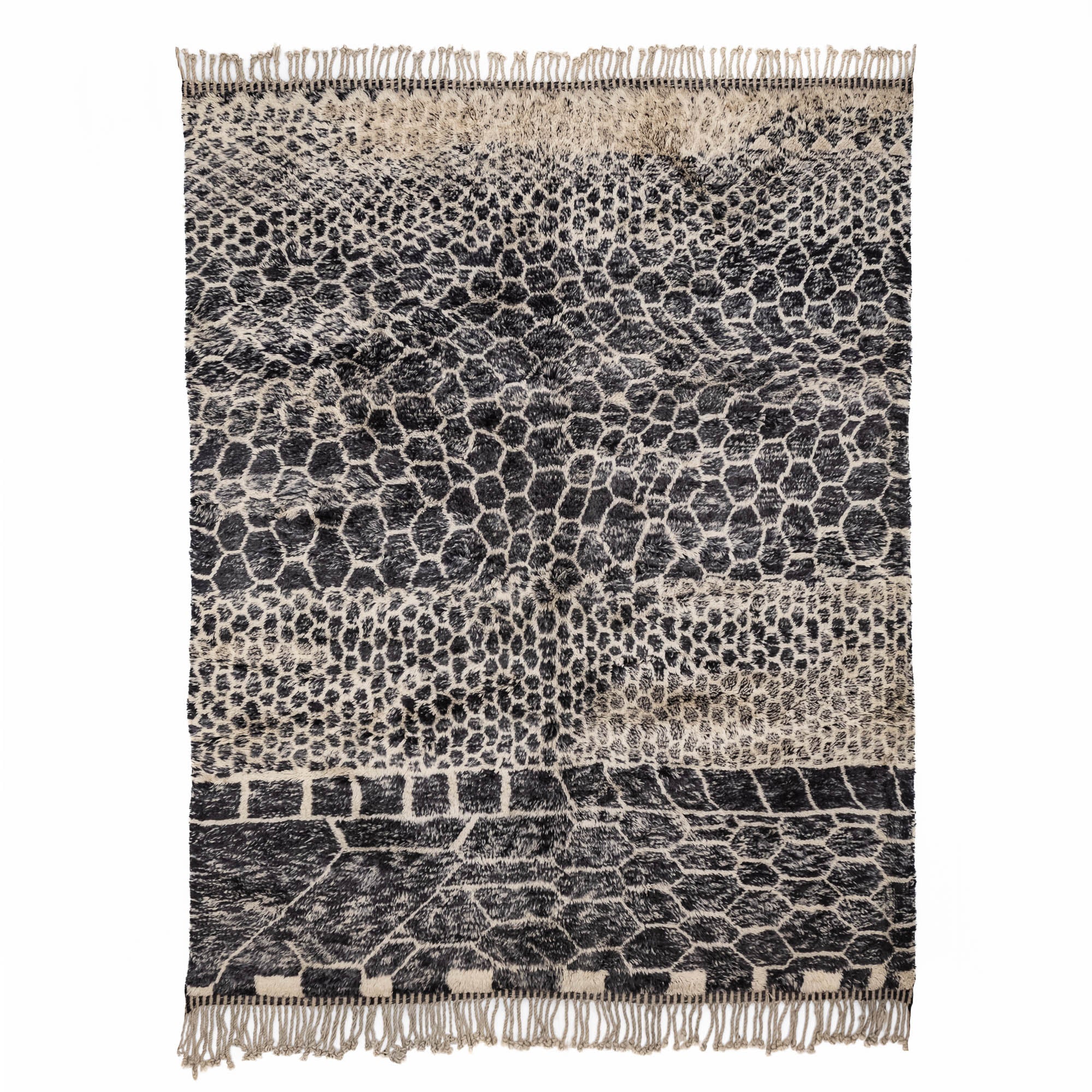Black Mamba - Luxury Shag Moroccan Rug - Benisouk