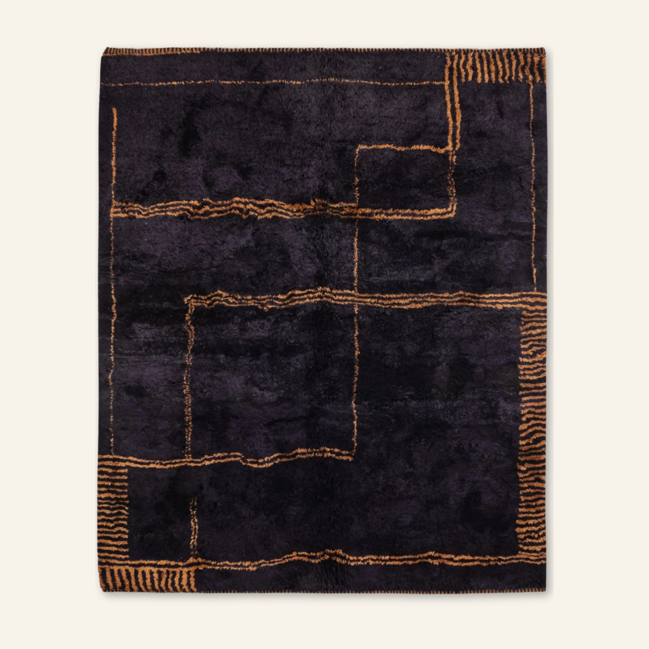 Black Sands Mirage - Luxury Shag Moroccan Rug