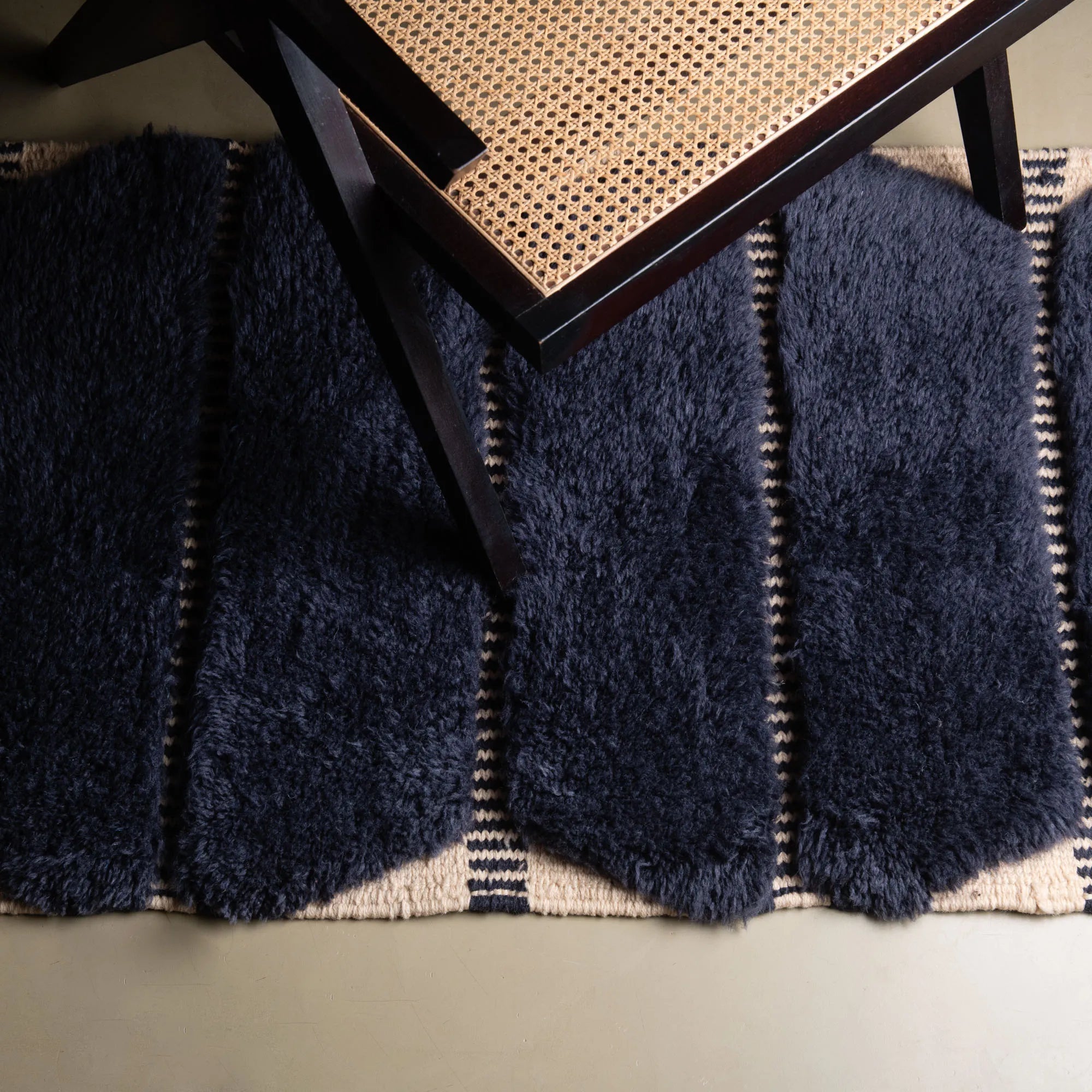 Blue Berry - Luxury Shag Moroccan Runner Rug - Benisouk